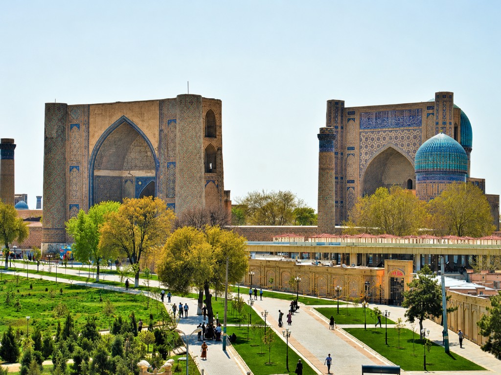 Historic monuments and gardens in Samarkand